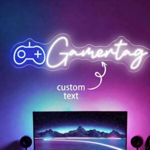 Letrero Neón Gamer: Logo Personalizado en LED