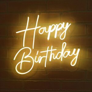 Letreros de Happy Birthday en Neón para Fiestas